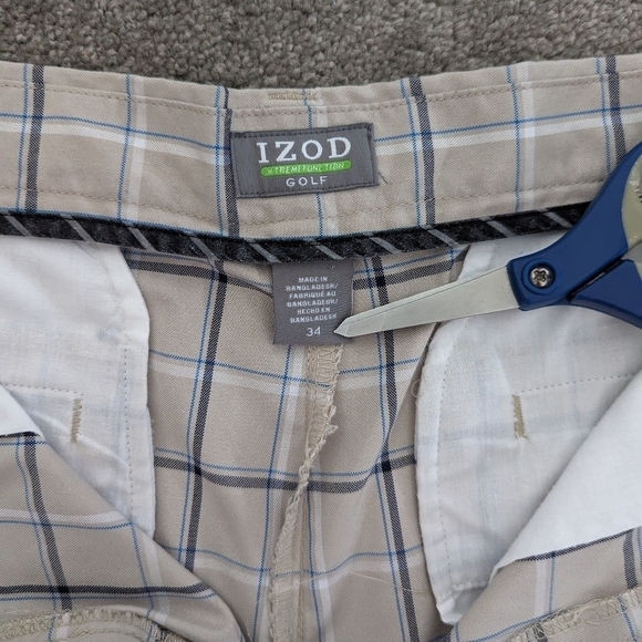 IZOD plaid print golf shorts for men size 34 - Picture 6 of 8